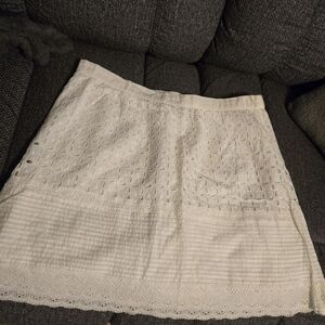 NWT Vintage Lucky Brand White lace skirt XL